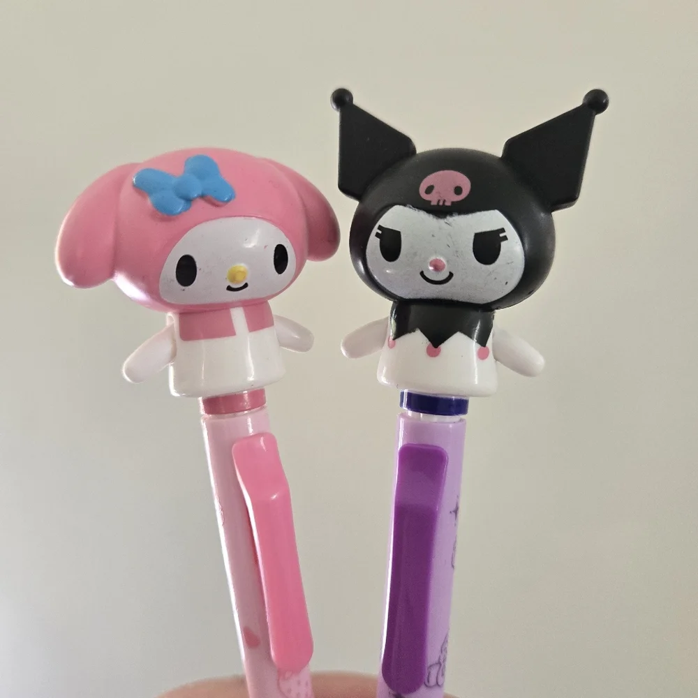 My Melody & Kuromi Character Top Pens - Pink & Black